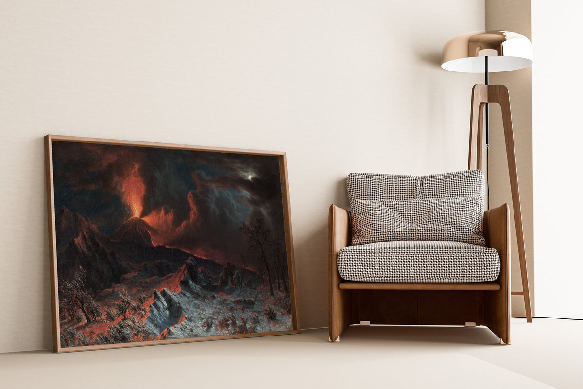 Albert Bierstadt — Mount Vesuvius at Midnight | Landscape Fine Art Print - 9ArtPrints