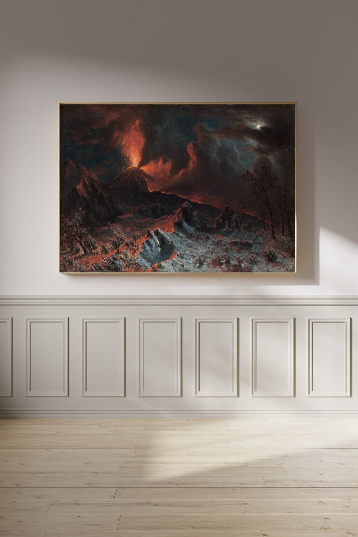 Albert Bierstadt — Mount Vesuvius at Midnight | Landscape Fine Art Print - 9ArtPrints