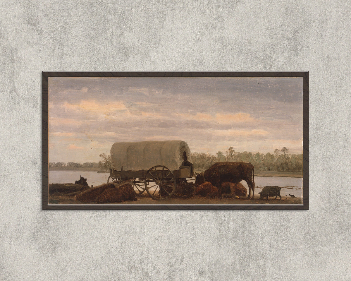 Albert Bierstadt — Nooning on the Platte | Landscape Fine Art Print - 9ArtPrints