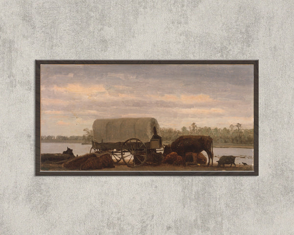 Albert Bierstadt — Nooning on the Platte | Landscape Fine Art Print