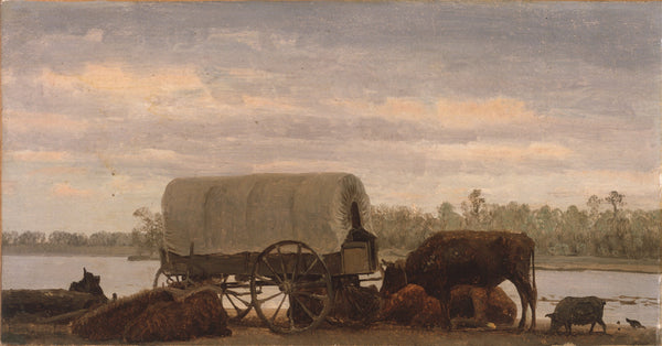 Albert Bierstadt — Nooning on the Platte | Landscape Fine Art Print