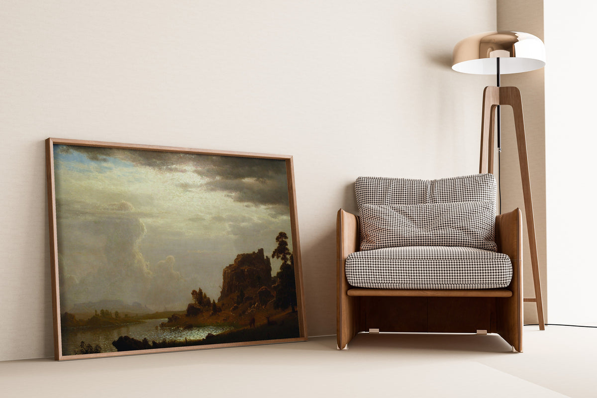 Albert Bierstadt — On the Sweetwater near the Devil's Gate | Landscape Fine Art Print - 9ArtPrints