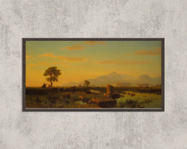 Albert Bierstadt — Ruins of Paestum | Landscape Fine Art Print