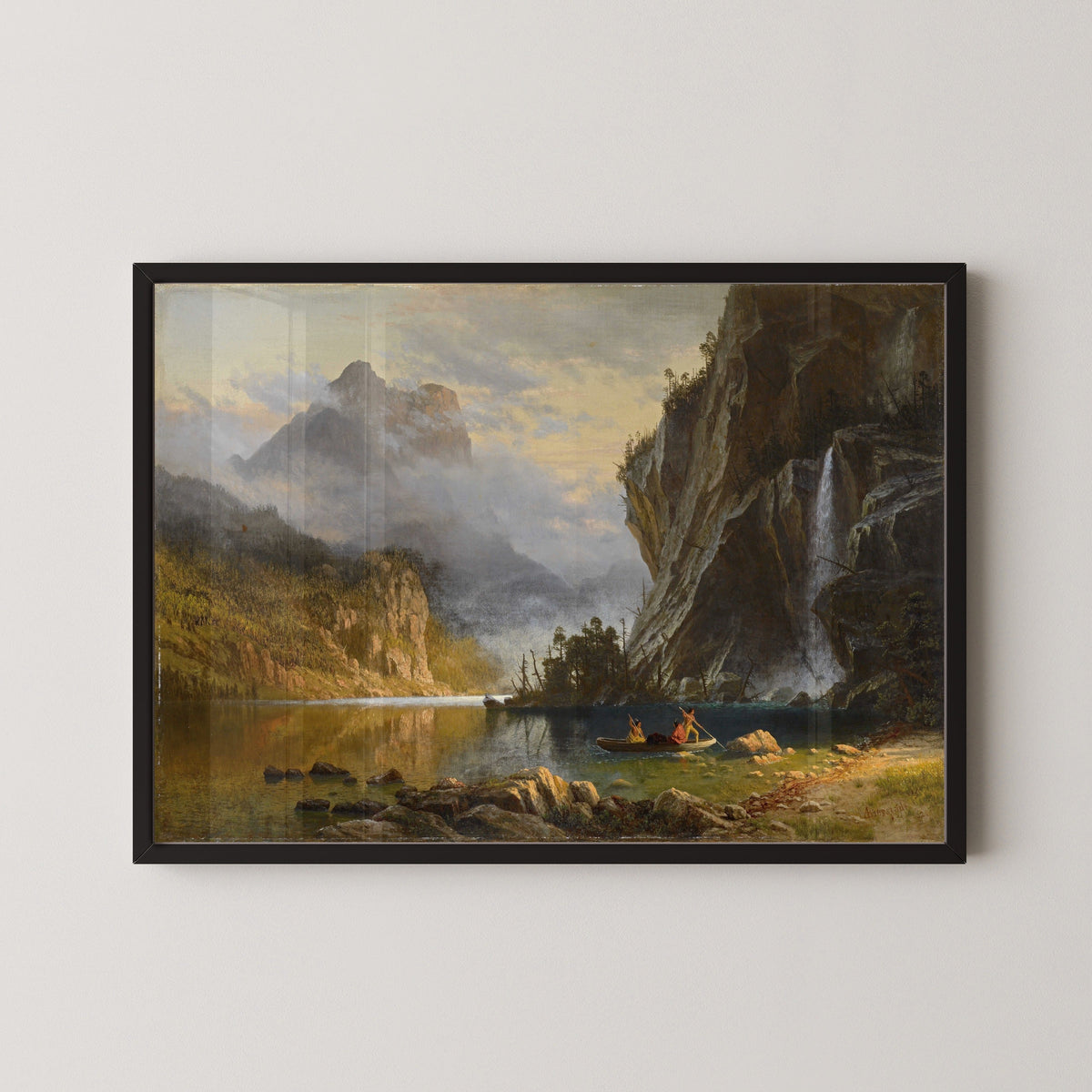 Albert Bierstadt — Spear Fishing | Landscape Fine Art Print - 9ArtPrints