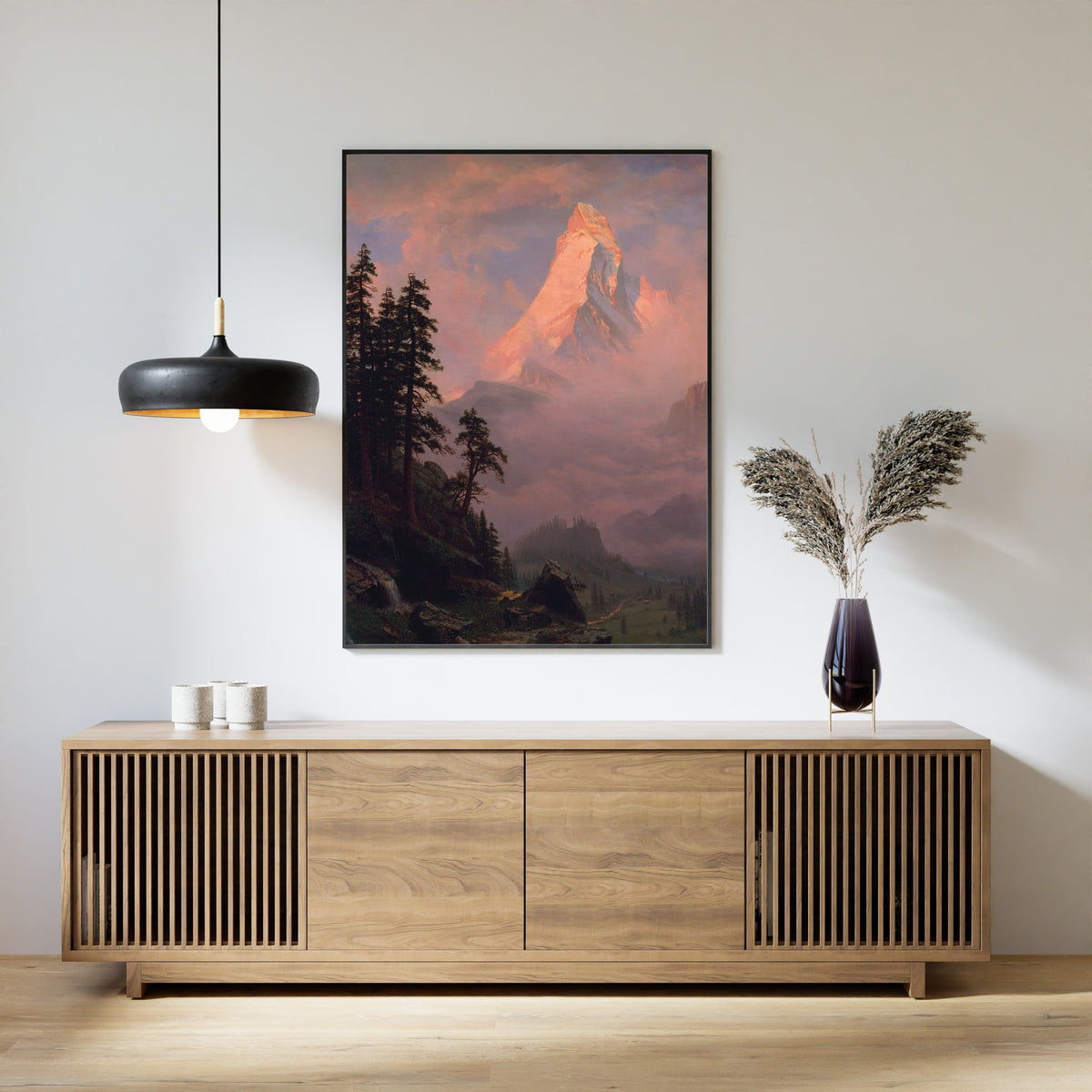 Albert Bierstadt — Sunrise on the Matterhorn | Landscape Fine Art Print - 9ArtPrints