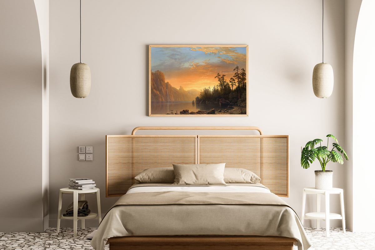 Albert Bierstadt — Sunset in California | Landscape Fine Art Print - 9ArtPrints
