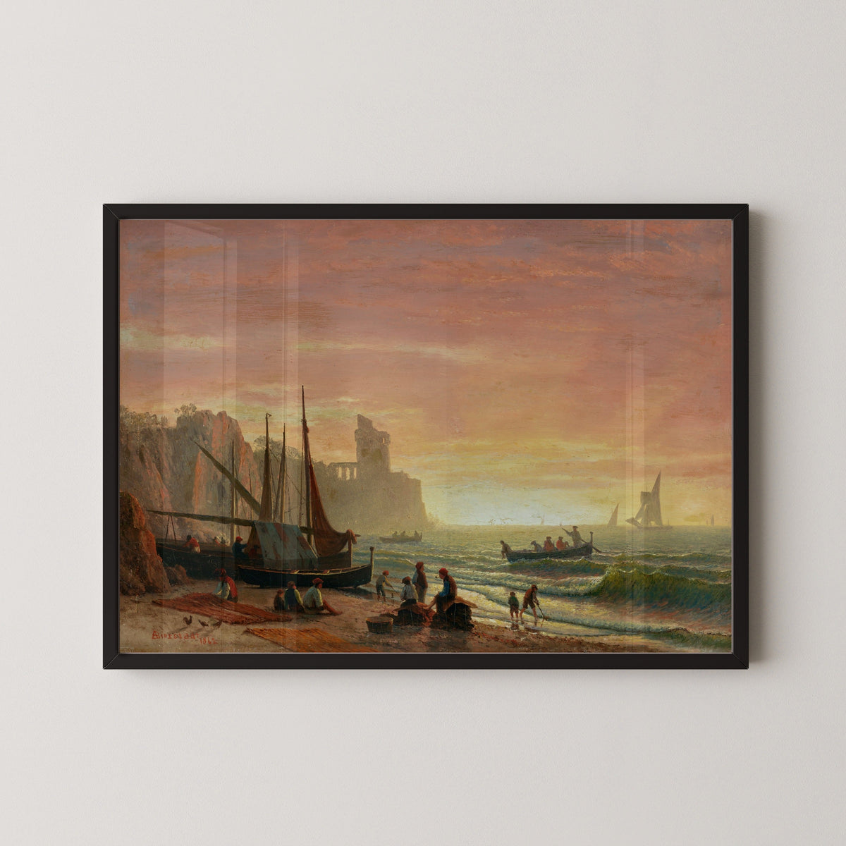 Albert Bierstadt — The Fishing Fleet | Landscape Fine Art Print - 9ArtPrints