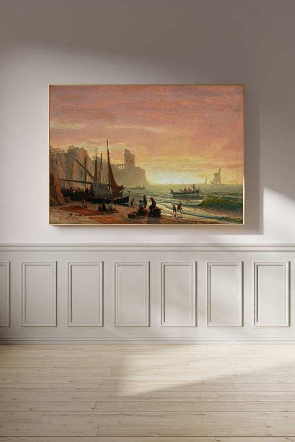 Albert Bierstadt — The Fishing Fleet | Landscape Fine Art Print