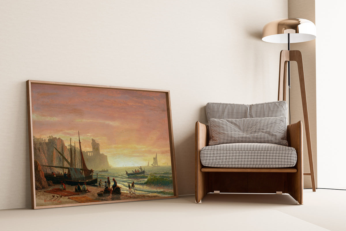 Albert Bierstadt — The Fishing Fleet | Landscape Fine Art Print - 9ArtPrints