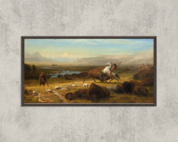 Albert Bierstadt — The Last of the Buffalo | Landscape Fine Art Print