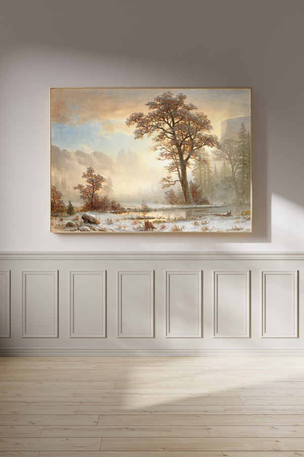 Albert Bierstadt — Valley of the Yosemite — First Snowfall of the Year | Landscape Fine Art Print