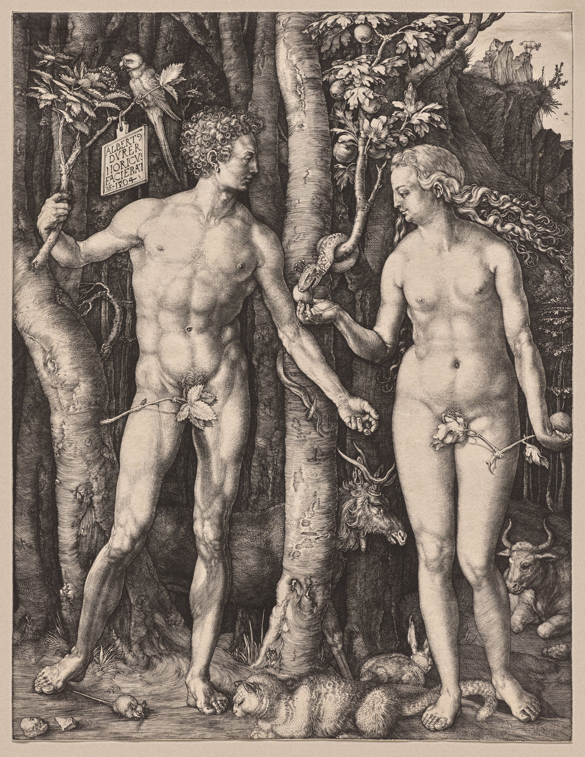 Albrecht Dürer — Adam and Eve | Engraving Print