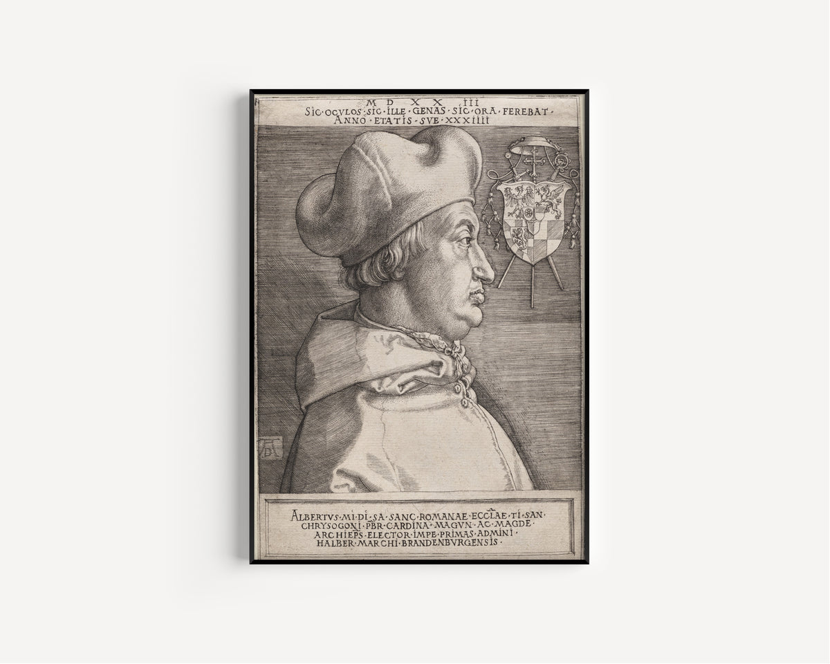 Albrecht Dürer — Cardinal Albrecht of Brandenburg (The Large Plate) | Engraving Print