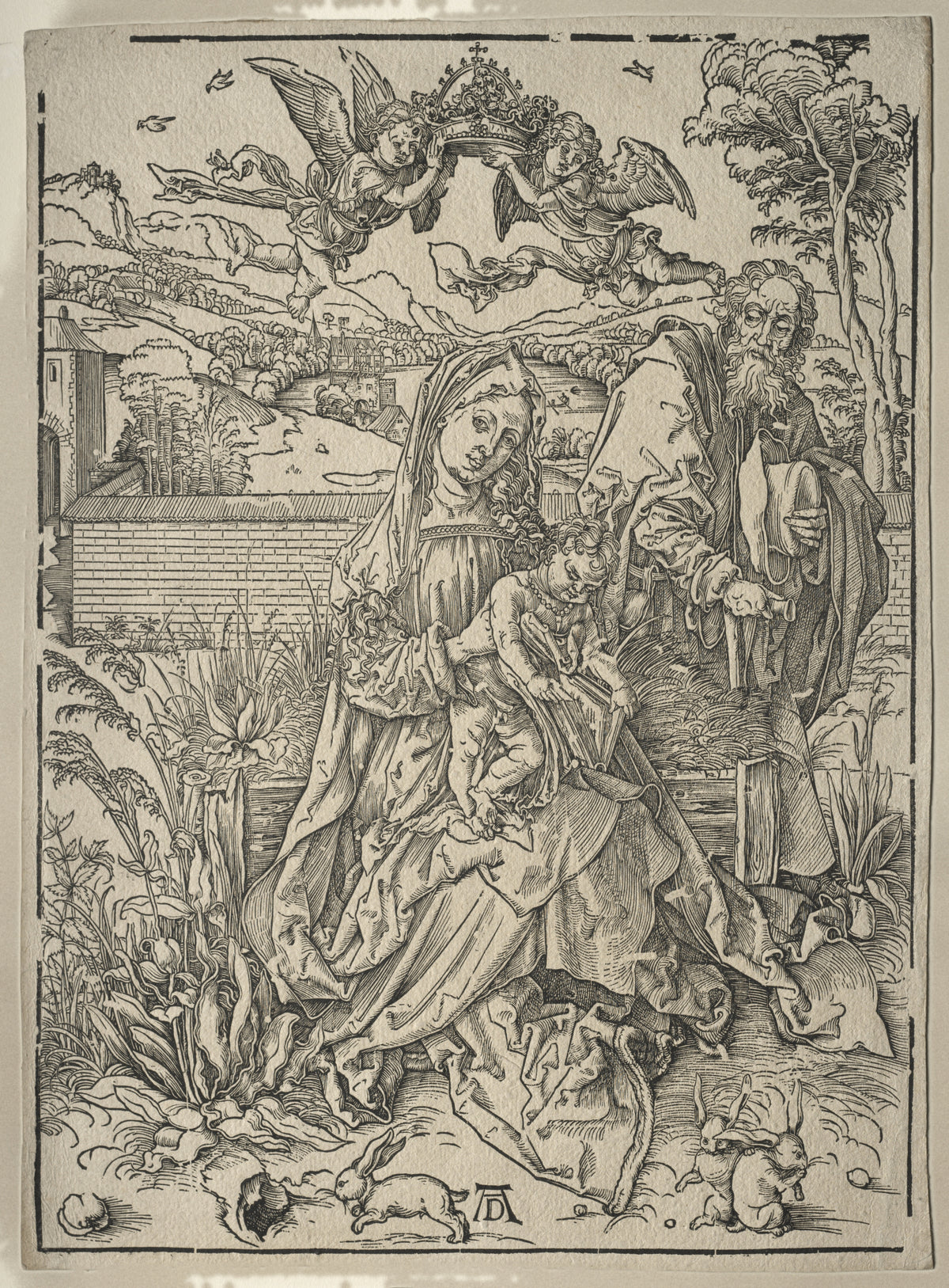 Albrecht Dürer — Holy Family with the Three Hares | Woodcut Print