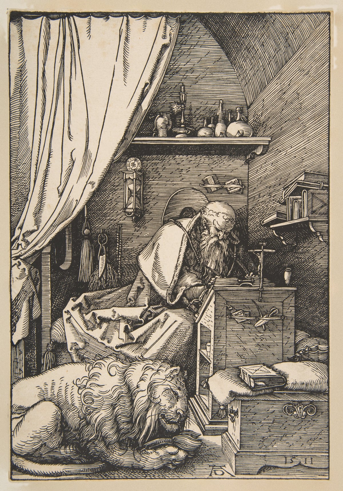 Albrecht Dürer — Saint Jerome in His Study (1511) | Woodcut Print