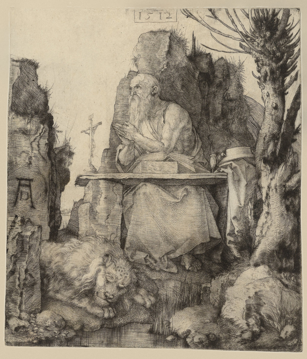Albrecht Dürer — St Jerome in the Wilderness | Drypoint Print