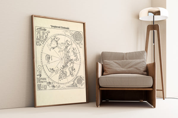 Albrecht Dürer — The Celestial Globe-Southern Hemisphere | Woodcut Print
