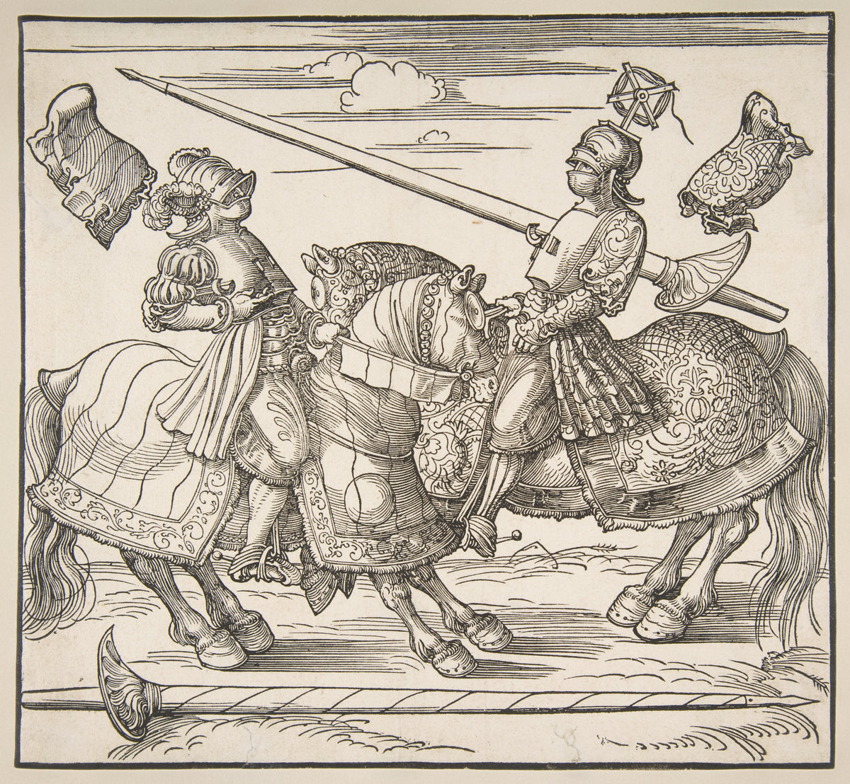 Albrecht Dürer — The Tournament on Horseback | Woodcut Print