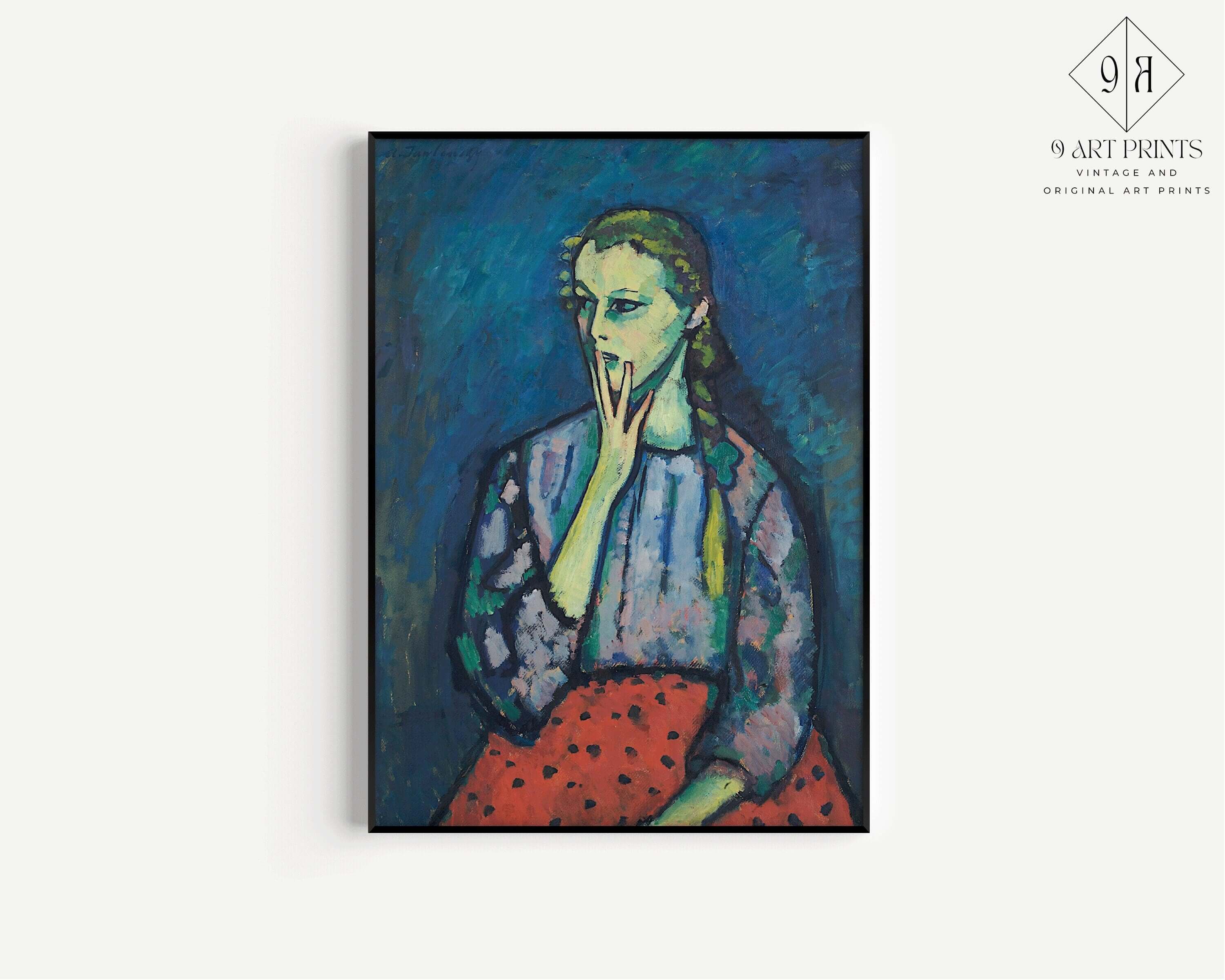 Alexej Von Jawlensky - Portrait of a Girl | Famous Art (available framed or unframed) - 9ArtPrints