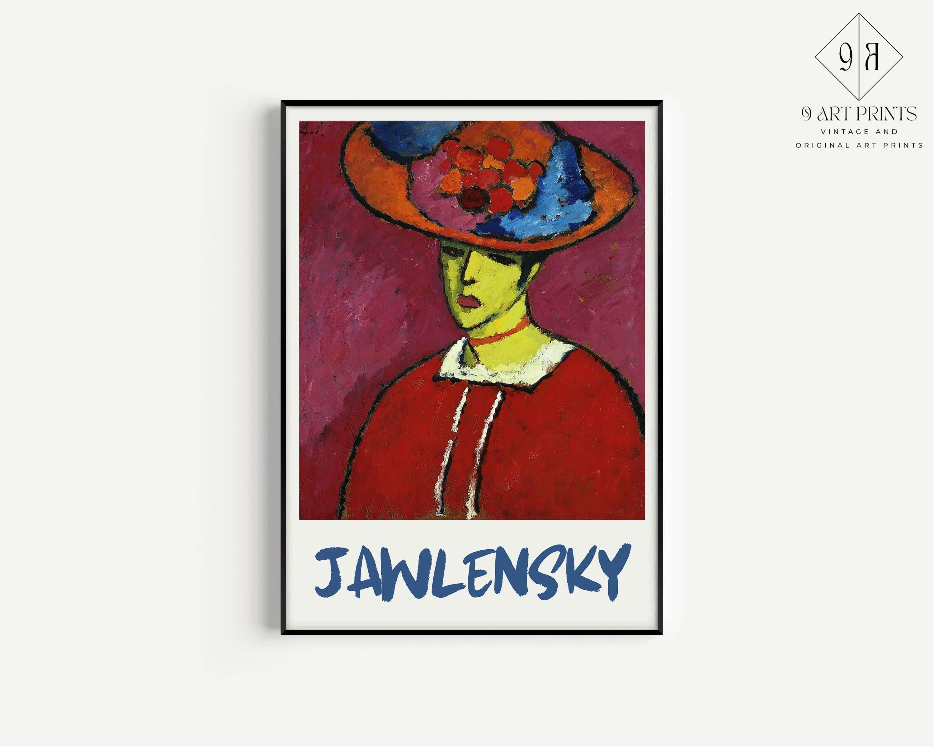 Alexej Von Jawlensky - Schokko in Wide - brimmed Hat | Modernist Art (available framed or unframed) - 9ArtPrints