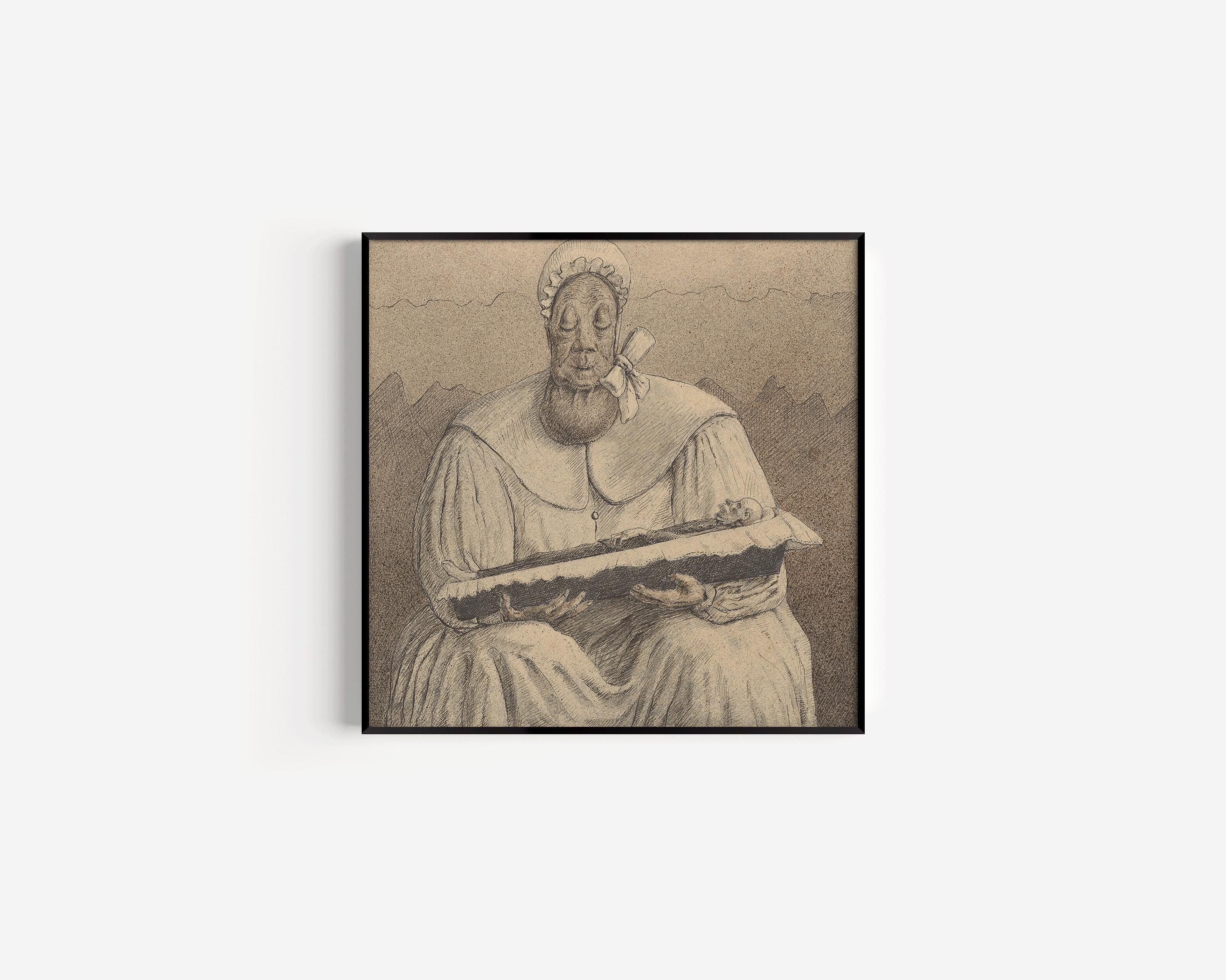 Alfred Kubin Surrealist Print: Symbolist Sketch Art, Monochrome Giclee - 9ArtPrints