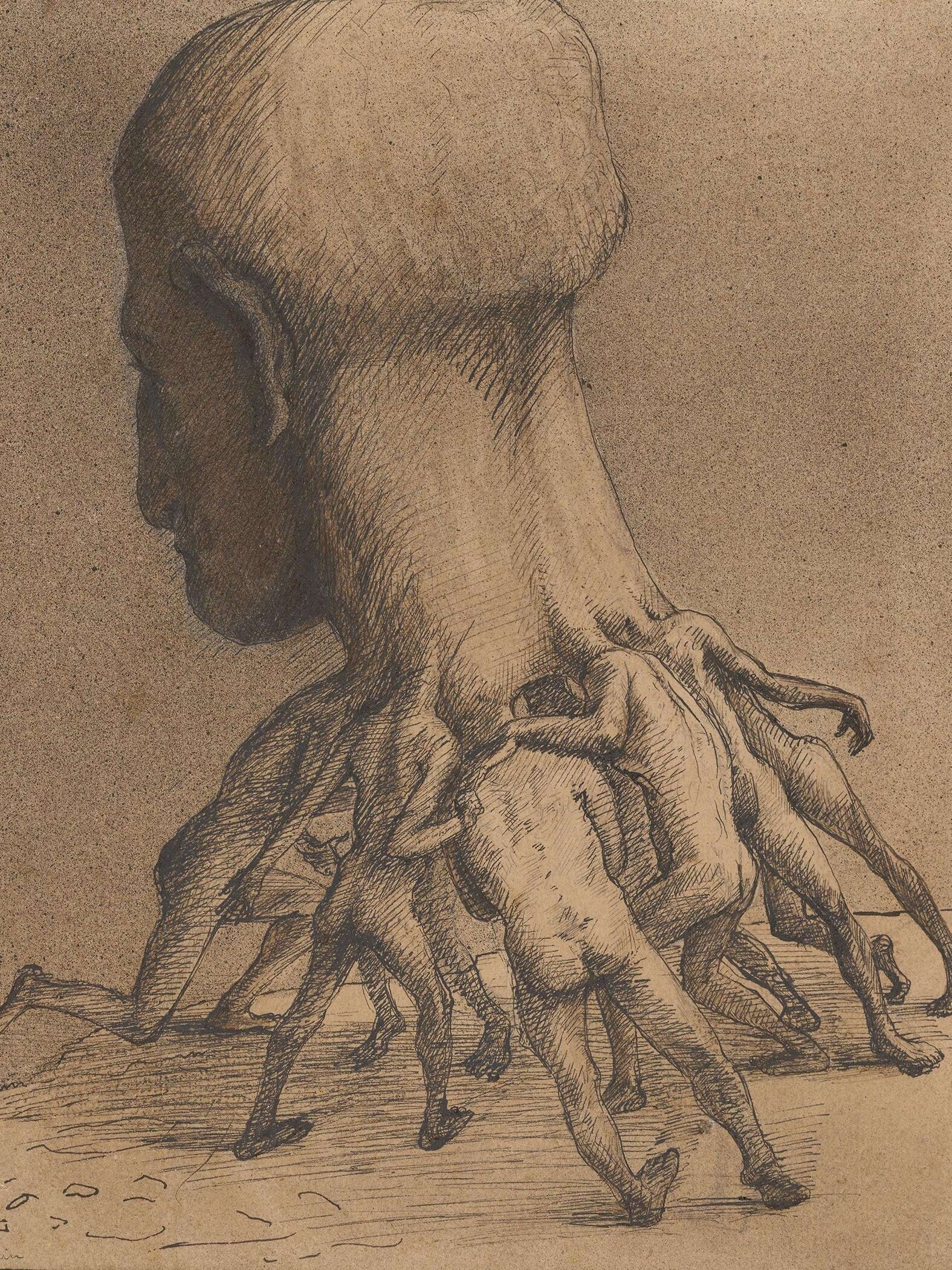 Alfred Kubin — The Great Head | Symbolist Fine Art Print - 9ArtPrints