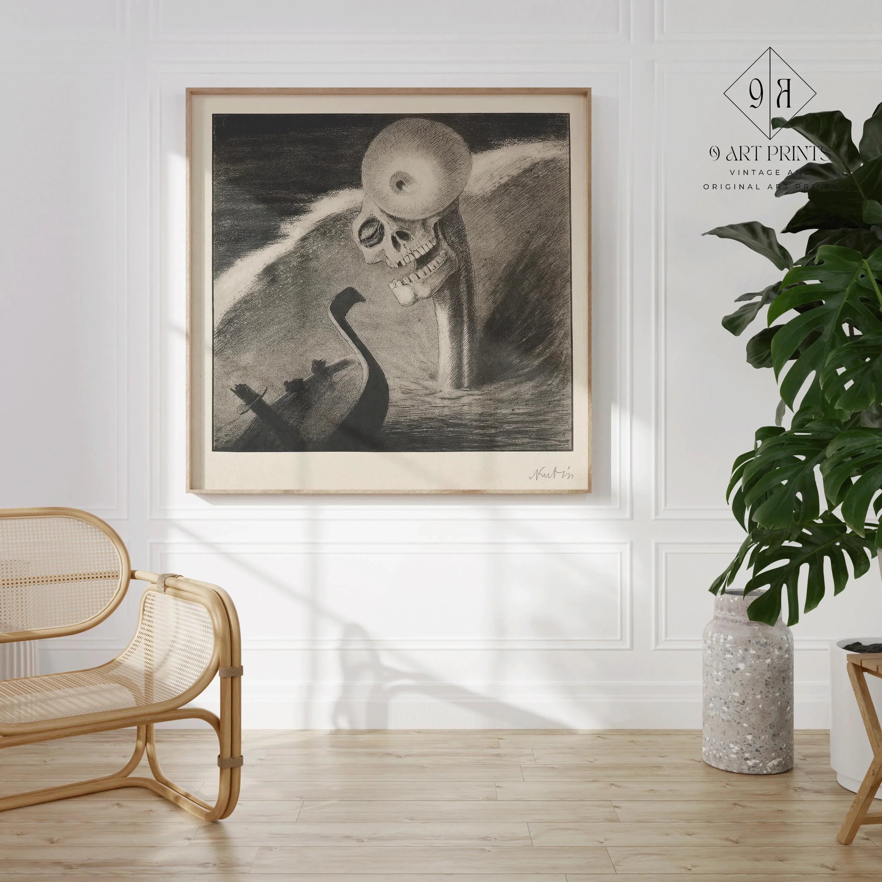 Alfred Kubin - The Horror | Famous Surreal Symbolist Monochrome Sketch Art (available handframed or unframed) 1x1 - 9ArtPrints