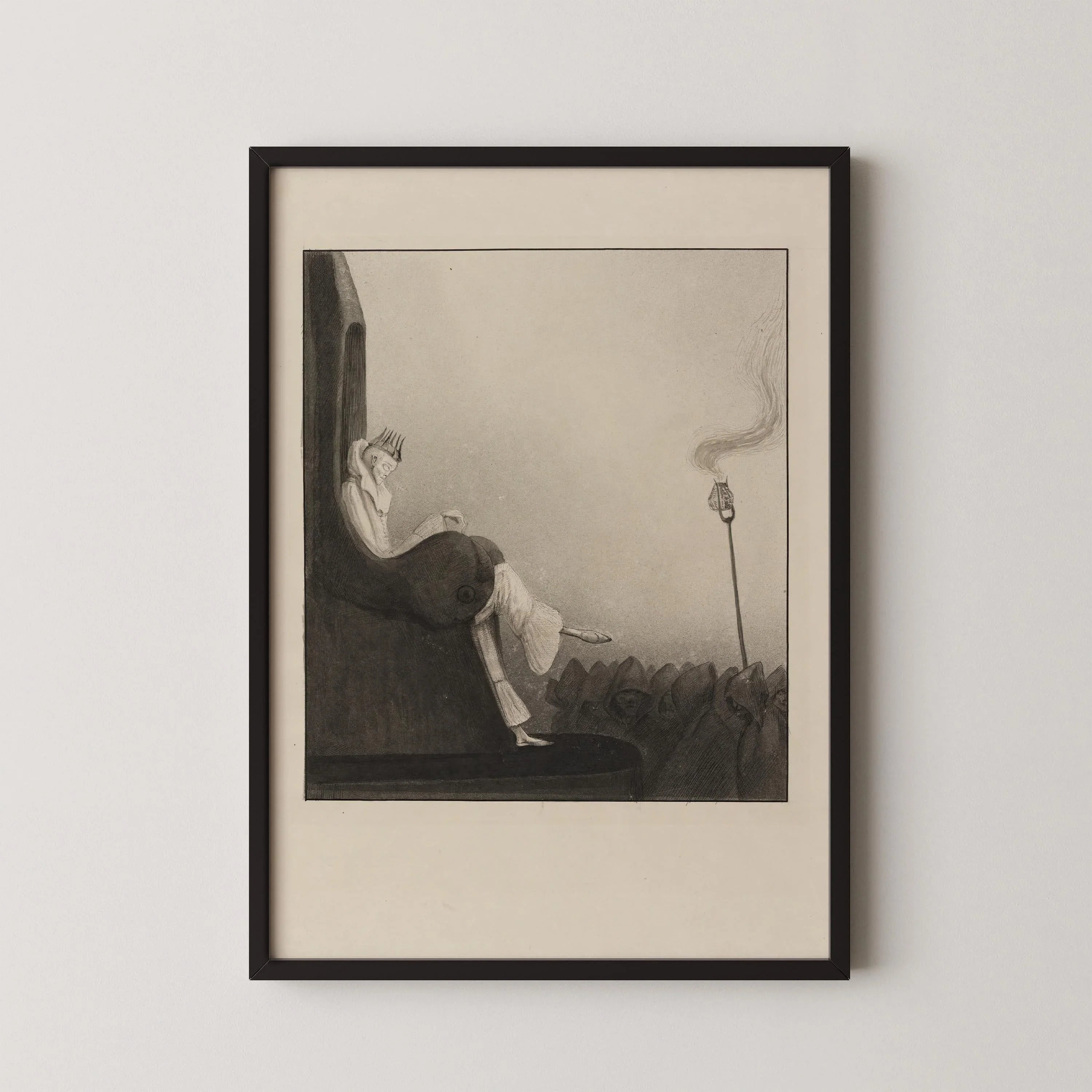 Alfred Kubin - The Last King | Symbolist Artwork | Vintage Neutral Sketch Art available framed or unframed - 9ArtPrints