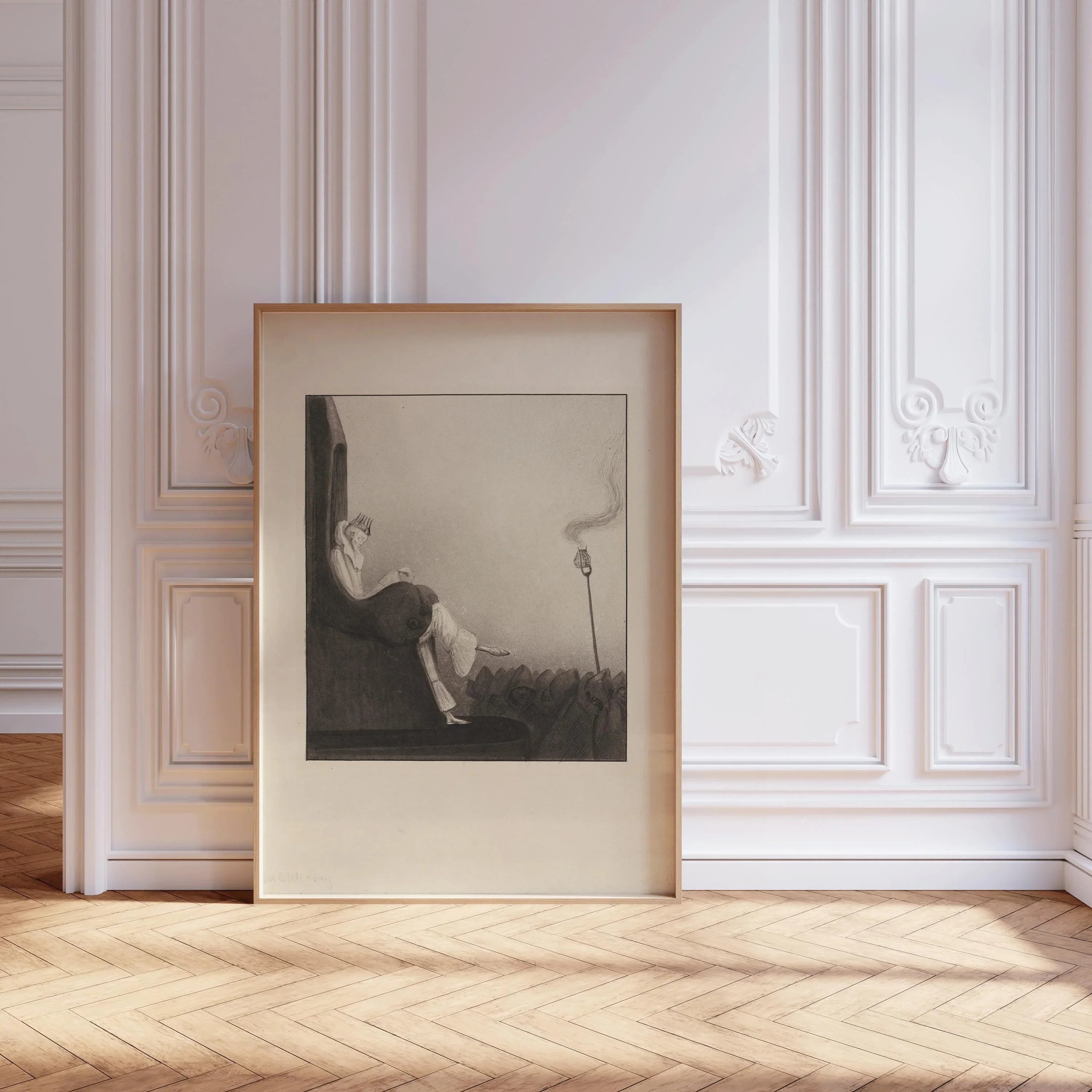 Alfred Kubin - The Last King | Symbolist Artwork | Vintage Neutral Sketch Art available framed or unframed - 9ArtPrints