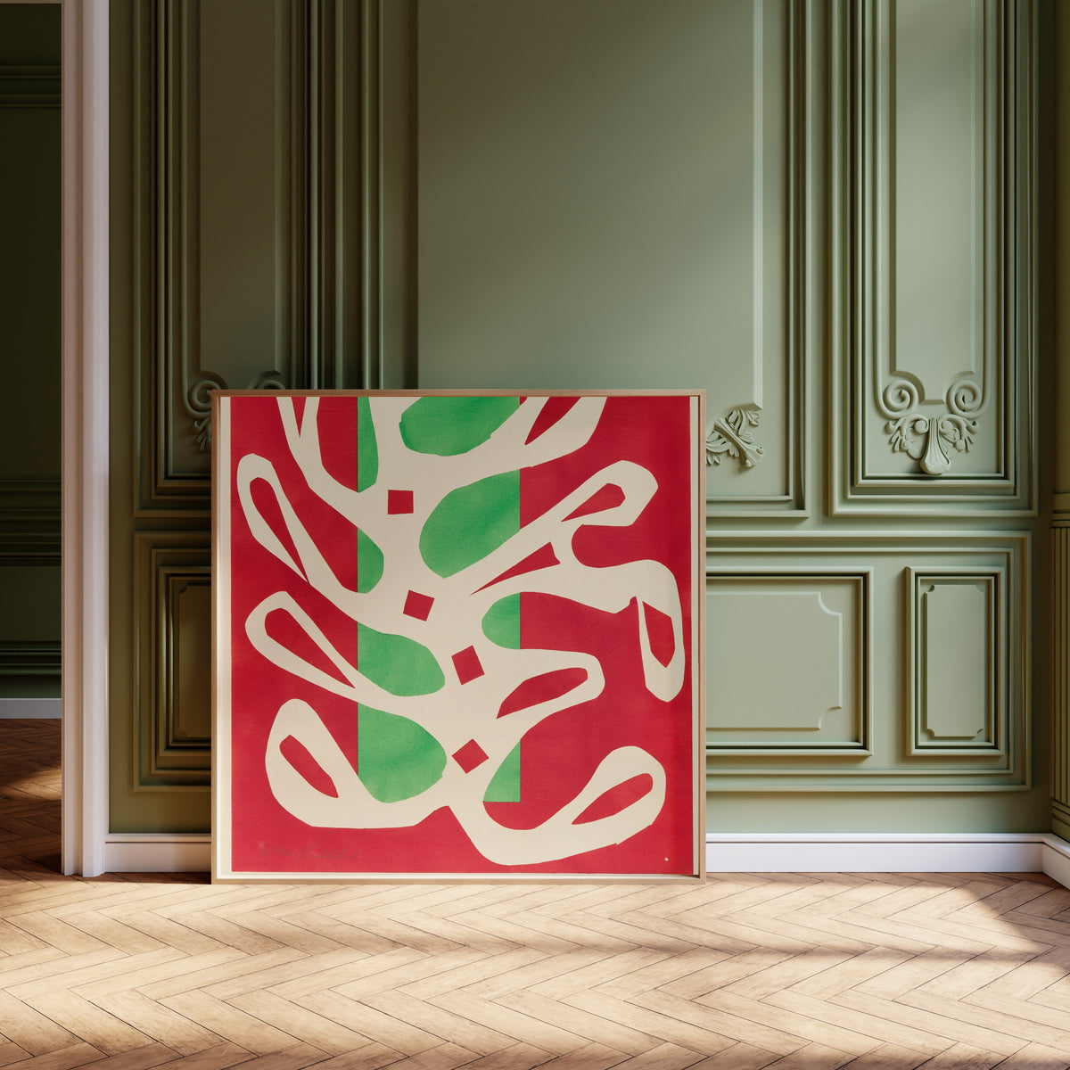 Henri Matisse — White Algae on Red and Green Ground | Papiers Découpés Fine Art Print