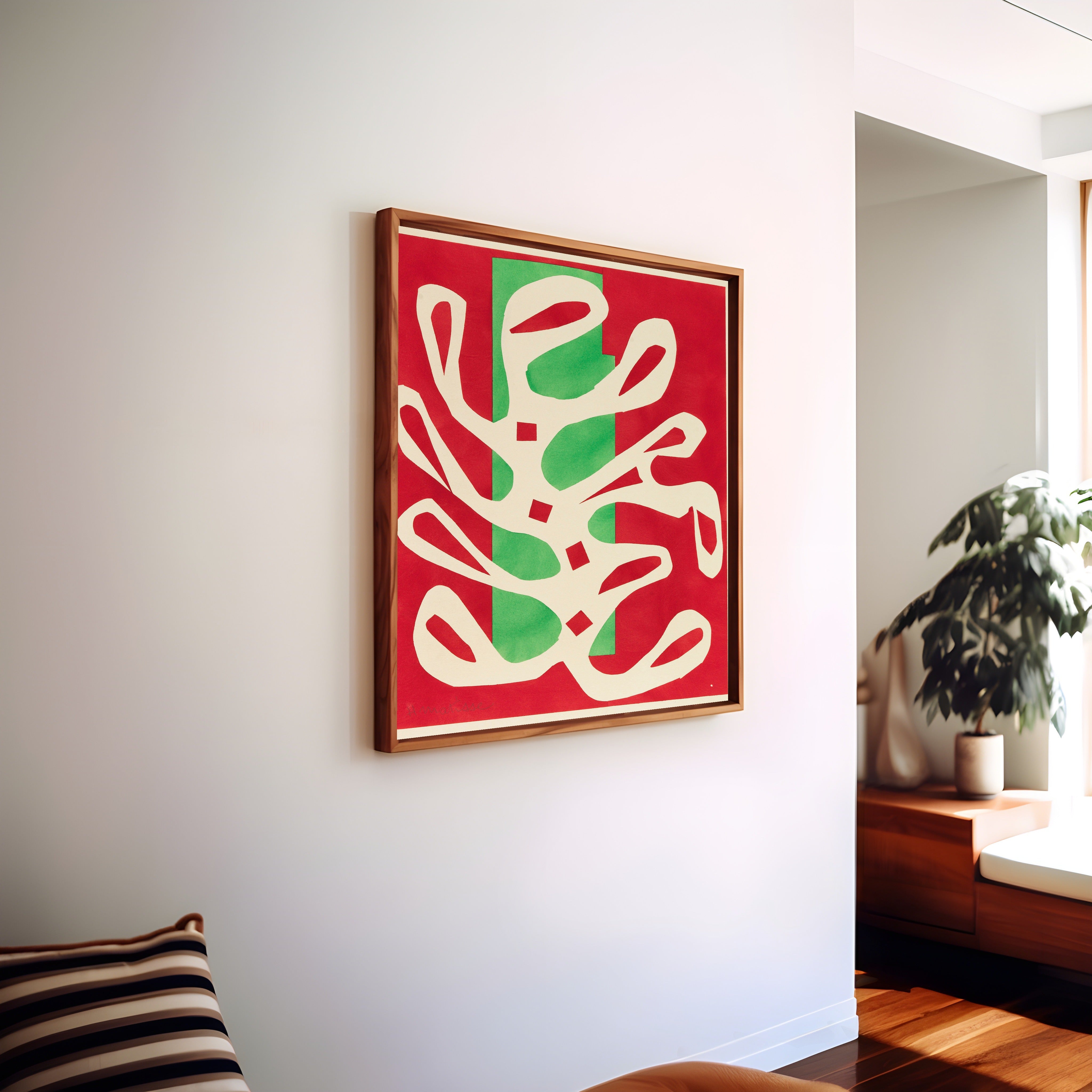 Henri Matisse — White Algae on Red and Green Ground | Papiers Découpés Fine Art Print