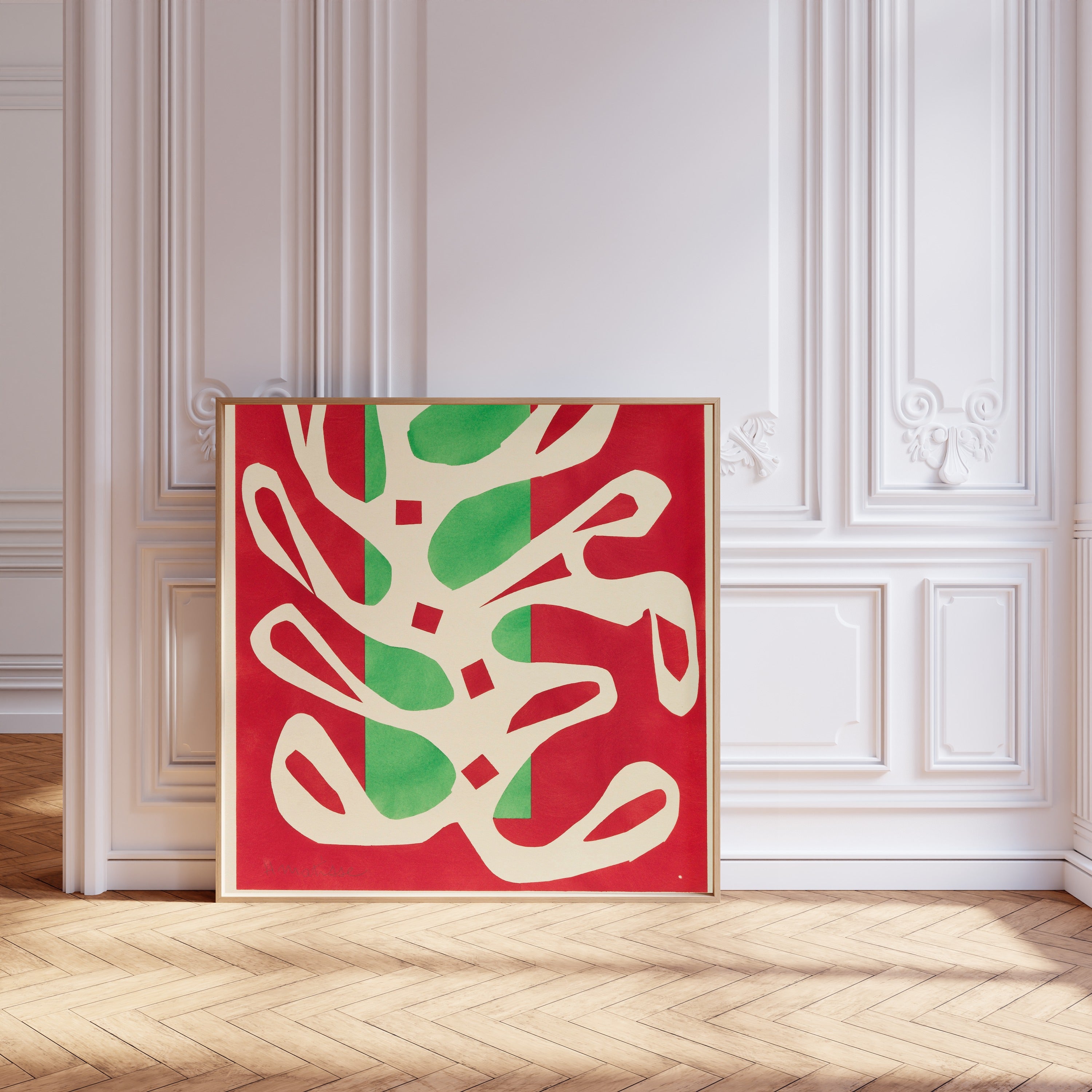 Henri Matisse — White Algae on Red and Green Ground | Papiers Découpés Fine Art Print