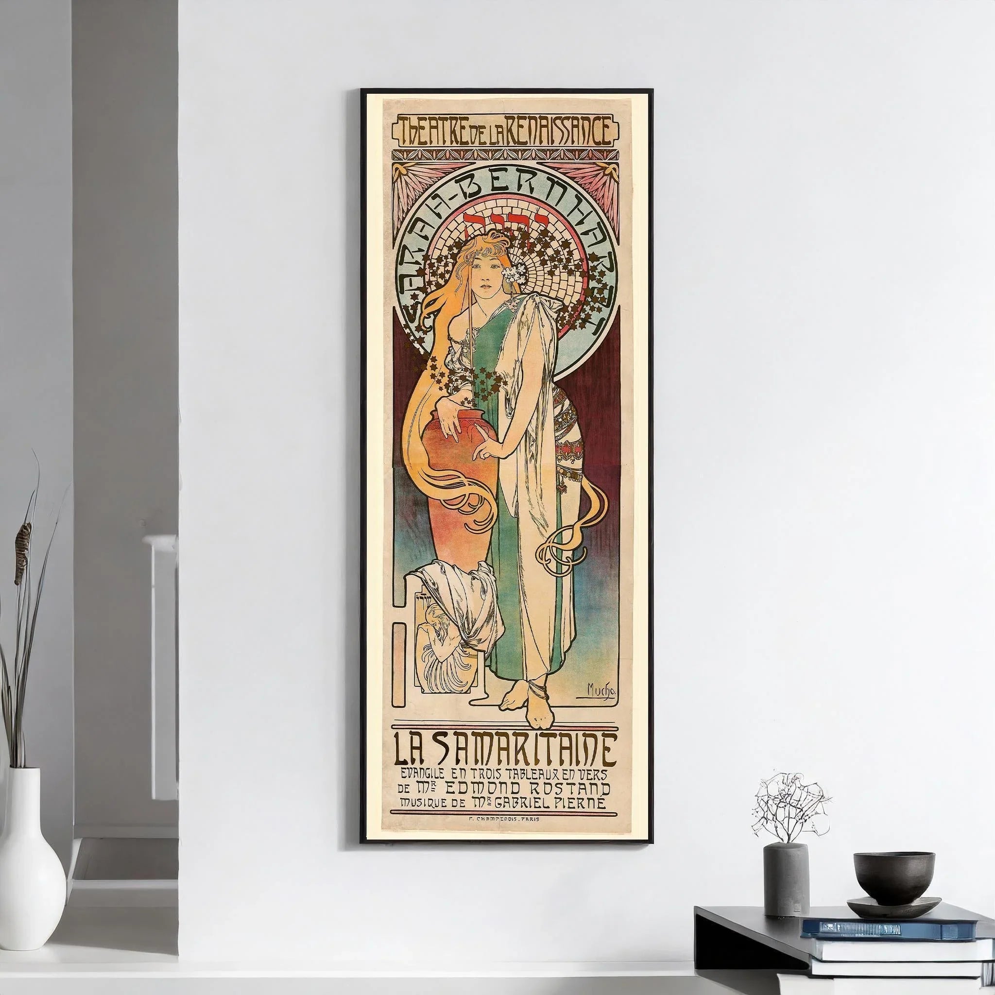 Alphonse Mucha La Samaritaine Vintage Theatre Poster: Framed Art Print - 9ArtPrints