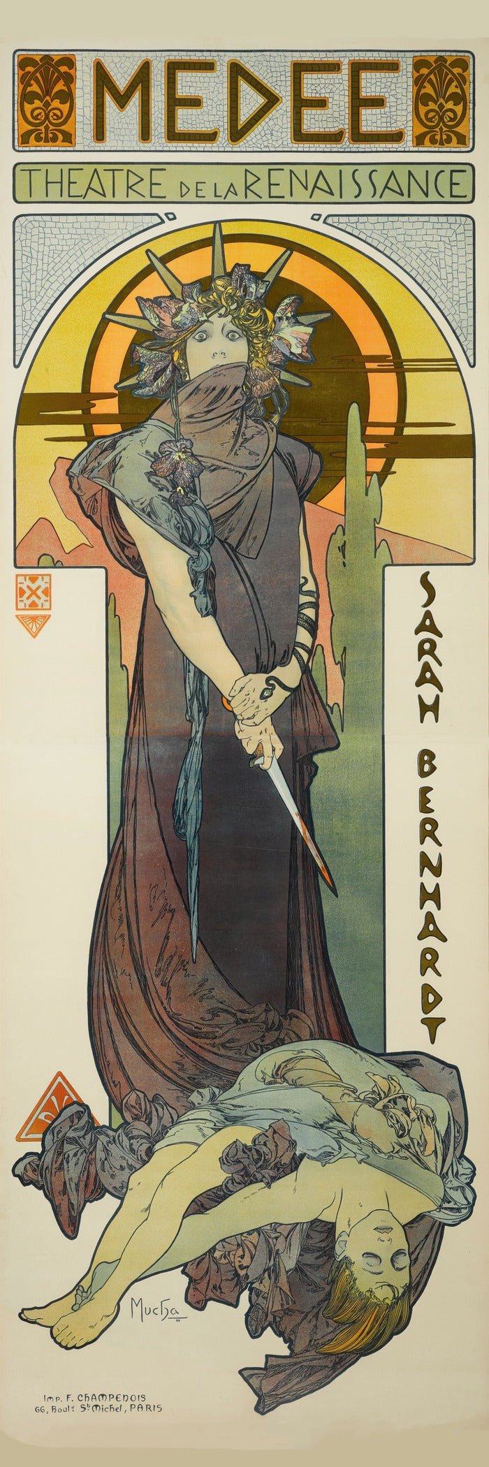 Alphonse Mucha — Médée | Art Nouveau Theatre Poster Print - 9ArtPrints