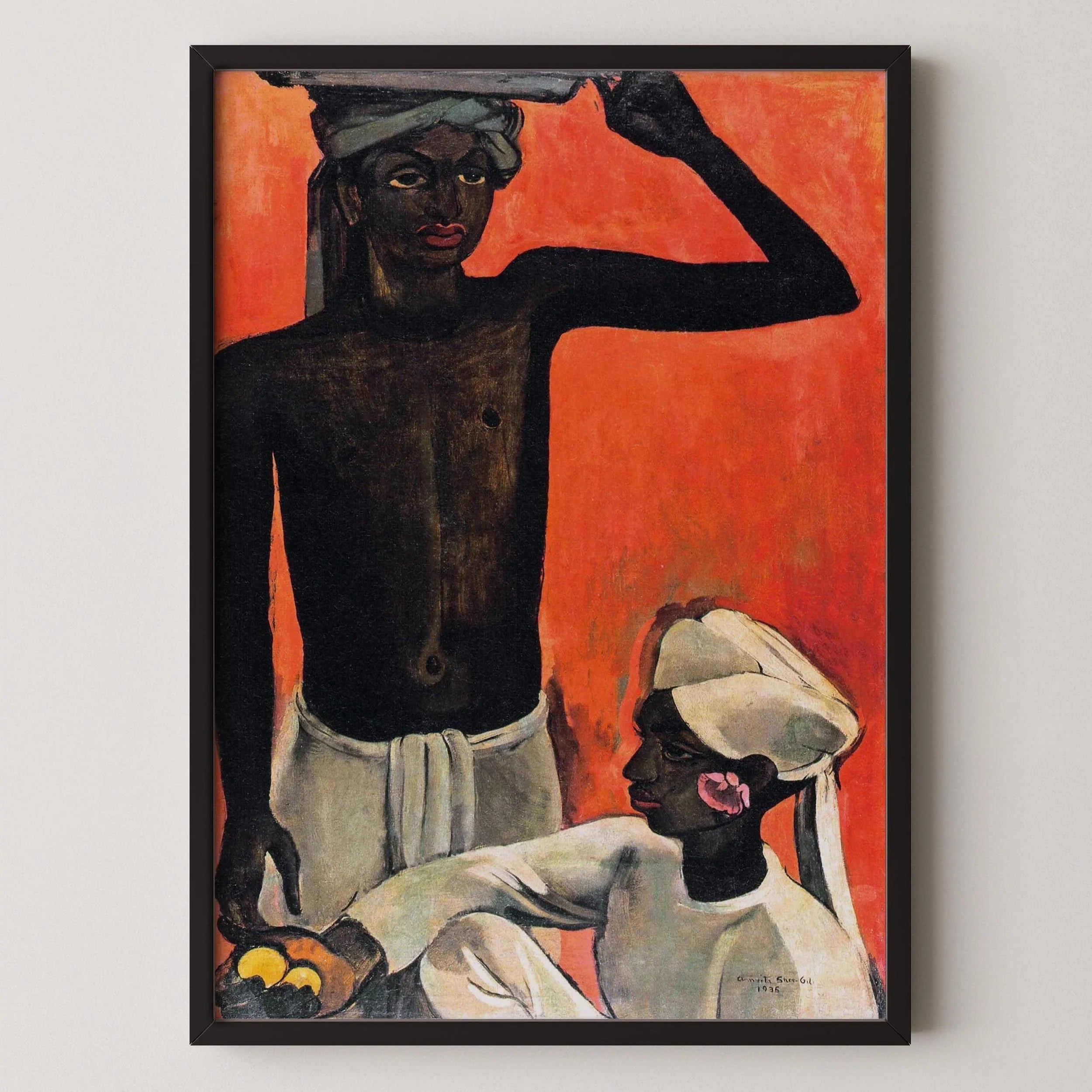 Amrita Sher - Gil 'Boy with Lemons' Giclée Art Print: Indian Fine Art - 9ArtPrints
