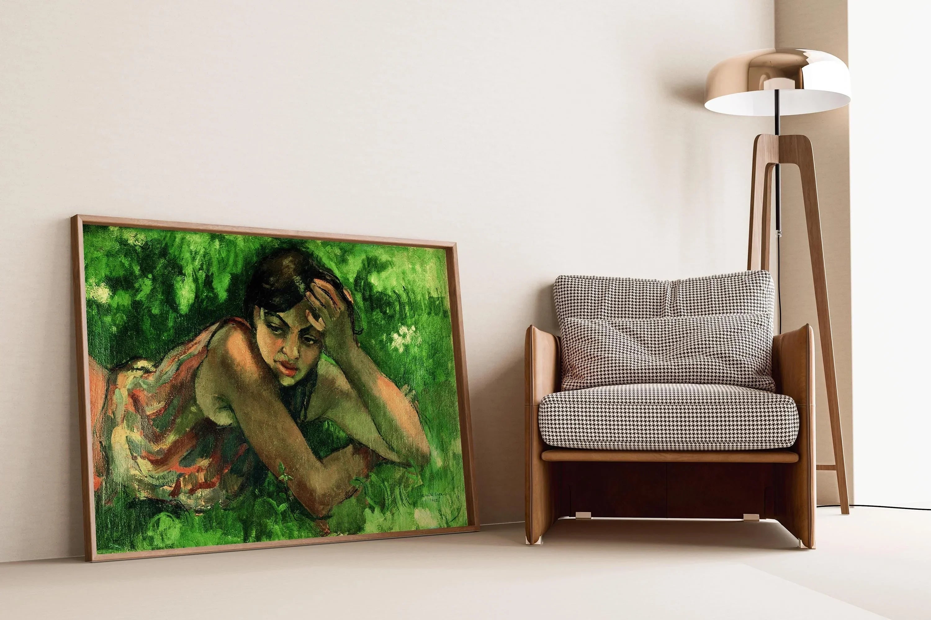 Amrita Sher Gil - Hungarian Gypsy Girl | Indian Artist Female Portrait (available handframed or unframed) - 9ArtPrints