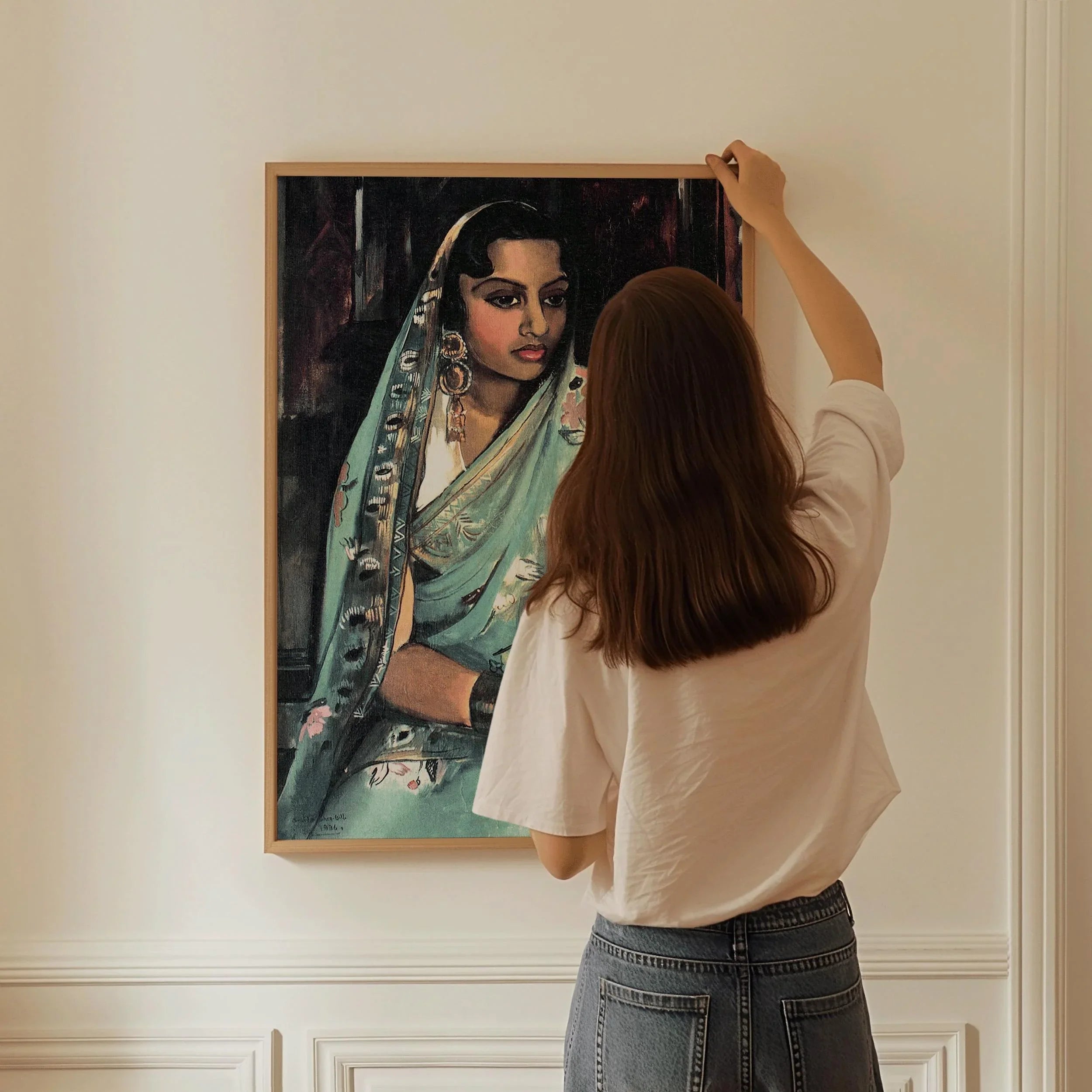 Amrita Sher - Gil Print: Portrait of my Joji - Indian Female Portrait Art, Giclée Fine Art - 9ArtPrints