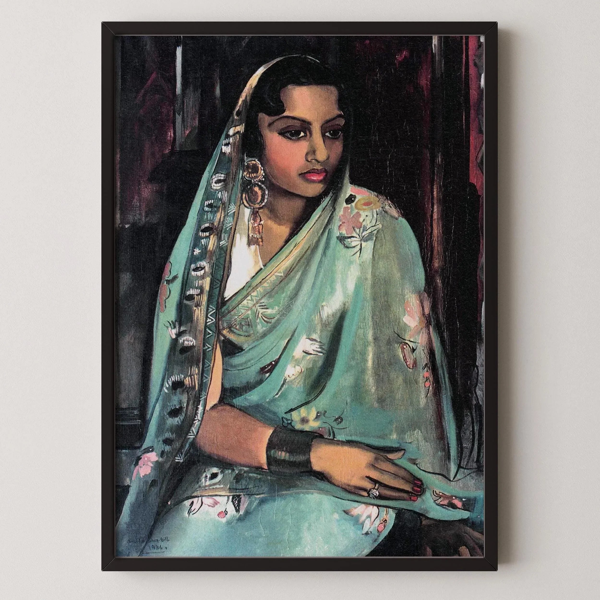 Amrita Sher - Gil Print: Portrait of my Joji - Indian Female Portrait Art, Giclée Fine Art - 9ArtPrints