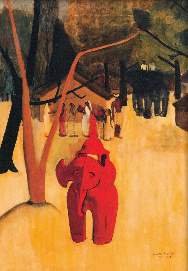 Amrita Sher-Gil — Red Clay Elephant | Fine Art Giclée Print