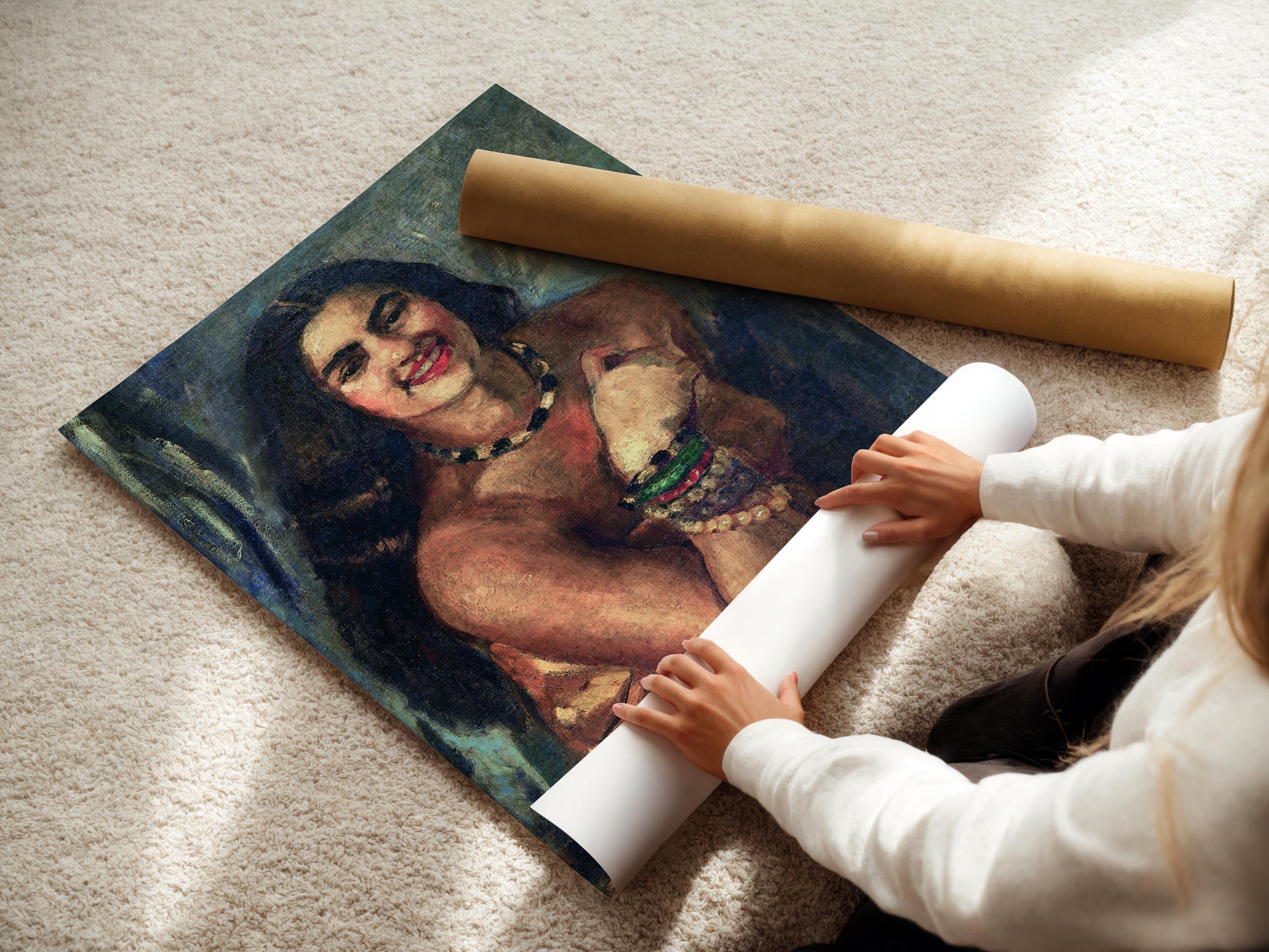 Amrita Sher Gil - Self - Portrait | Indian Artist Female Portrait (available handframed or unframed) - 9ArtPrints