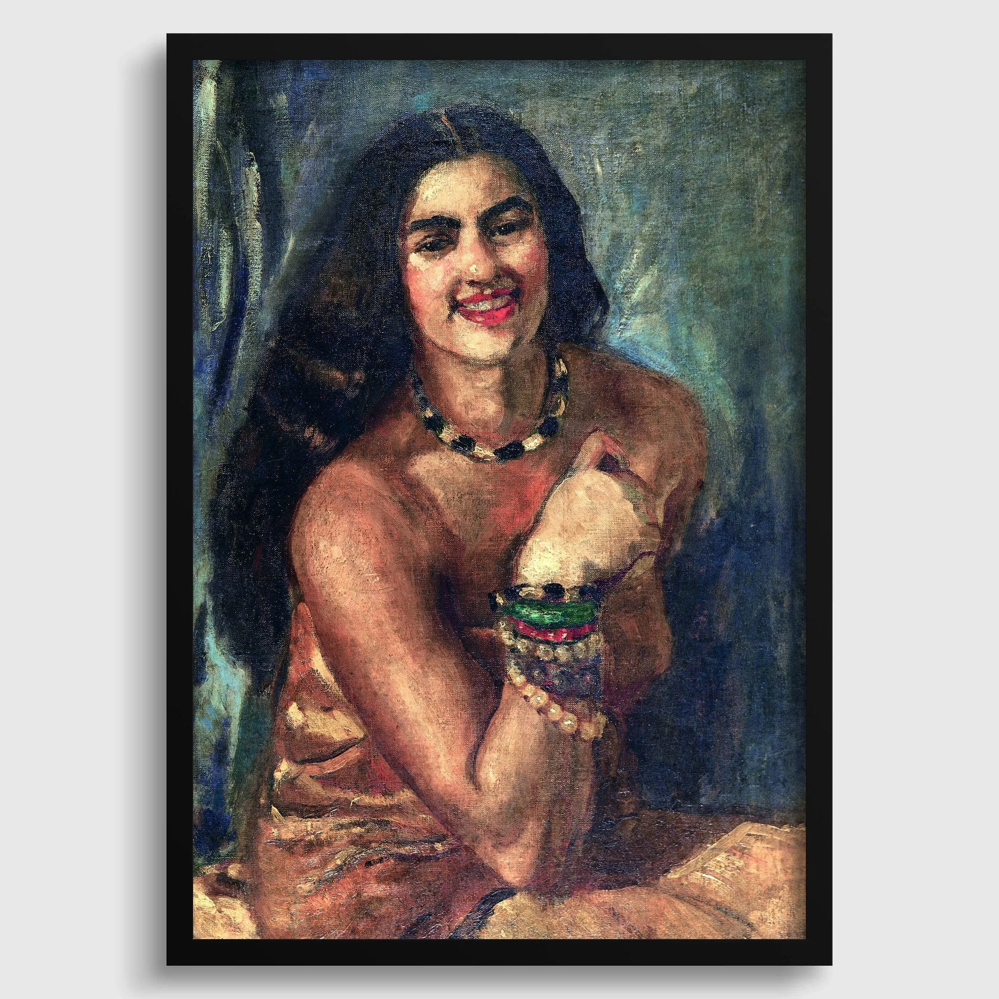 Amrita Sher Gil - Self-Portrait | Indian Artist Female Portrait (available handframed or unframed)