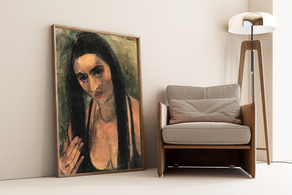 Amrita Sher-Gil — Self-Portrait with Long Hair | Fine Art Giclée Print