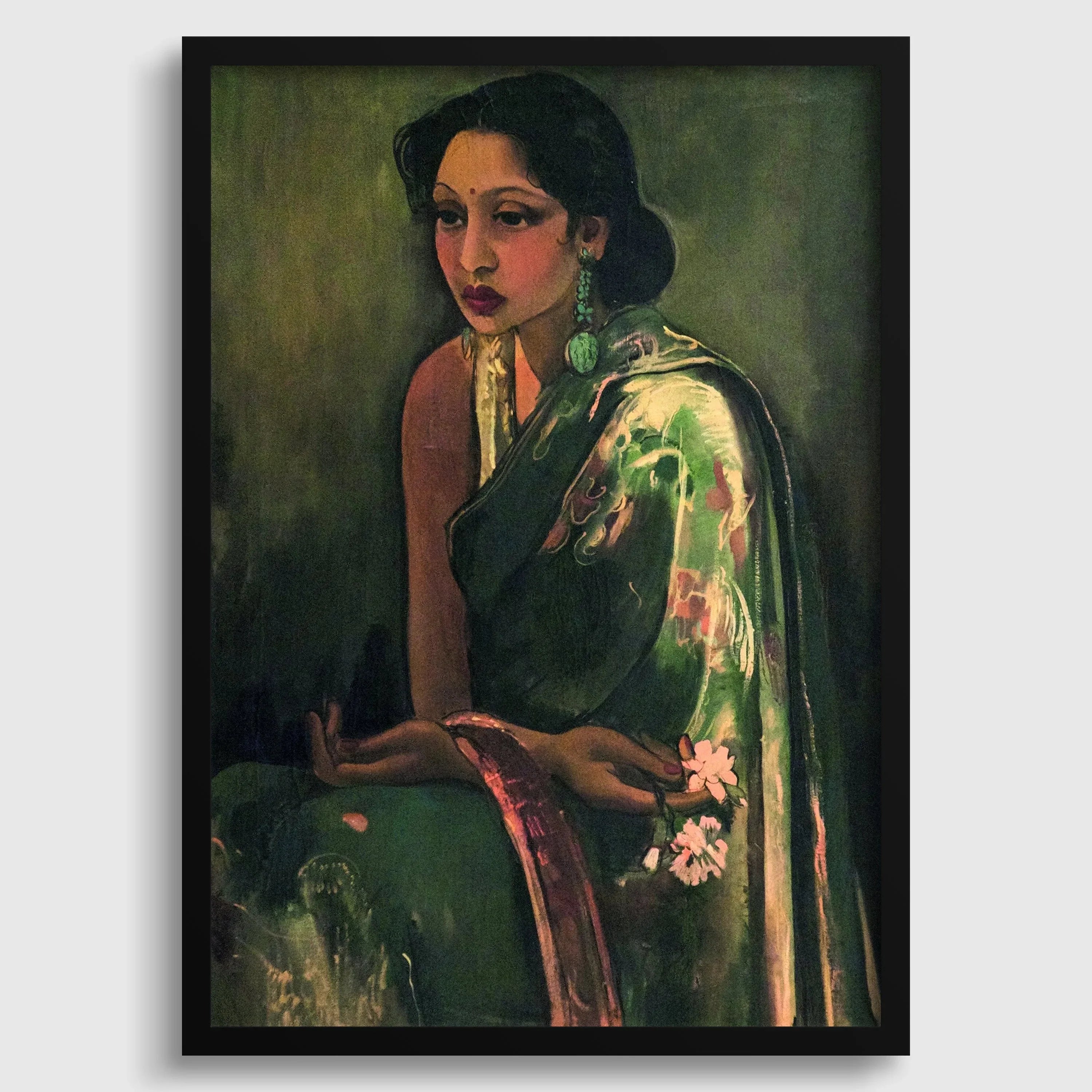 Amrita Sher Gil - Sumair | Indian Artist Female Portrait (available handframed or unframed) - 9ArtPrints