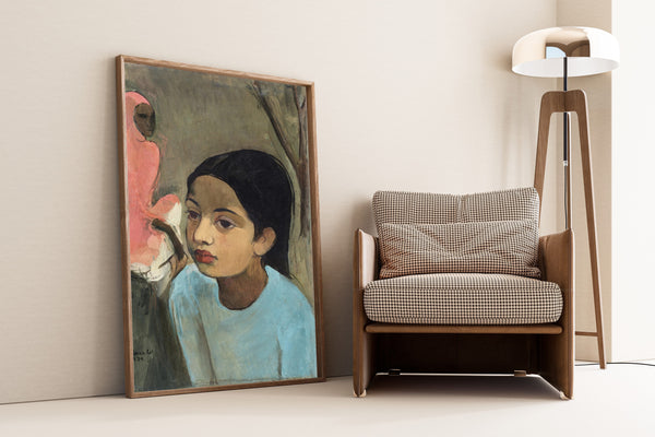 Amrita Sher-Gil — The Little Girl in Blue | Fine Art Giclée Print