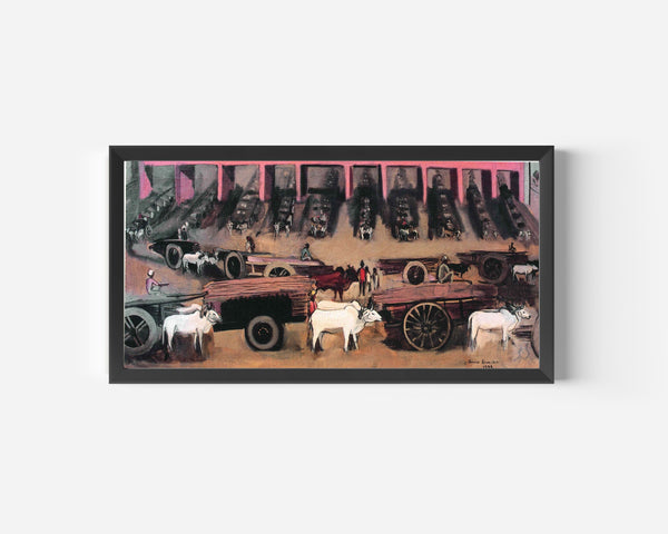 Amrita Sher-Gil — Three Bullock Carts | Fine Art Giclée Print