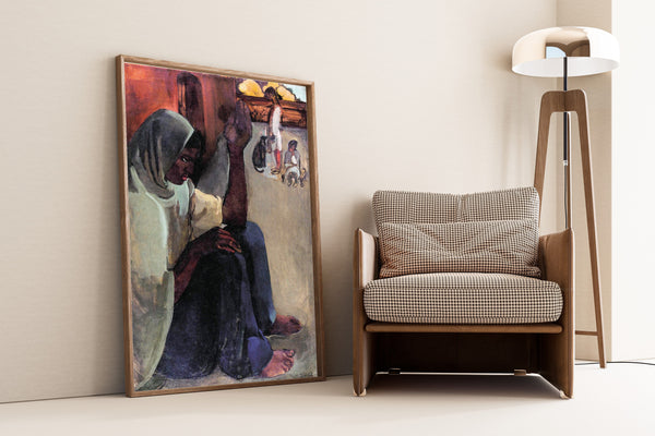 Amrita Sher-Gil — Woman on Terrace | Fine Art Giclée Print
