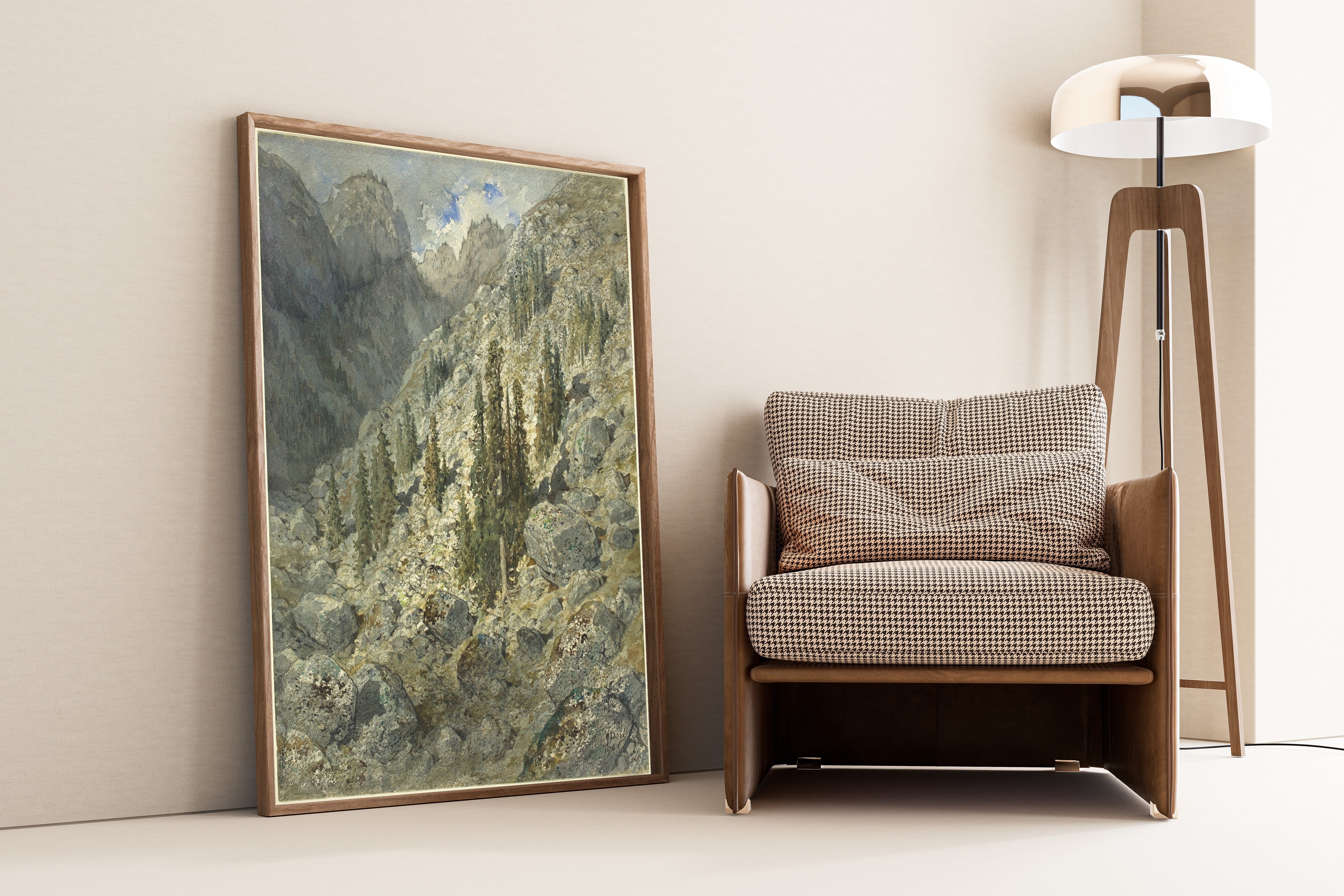 Gustave Doré — An Alpine Valley with Trees and Boulders | Fine Art Print