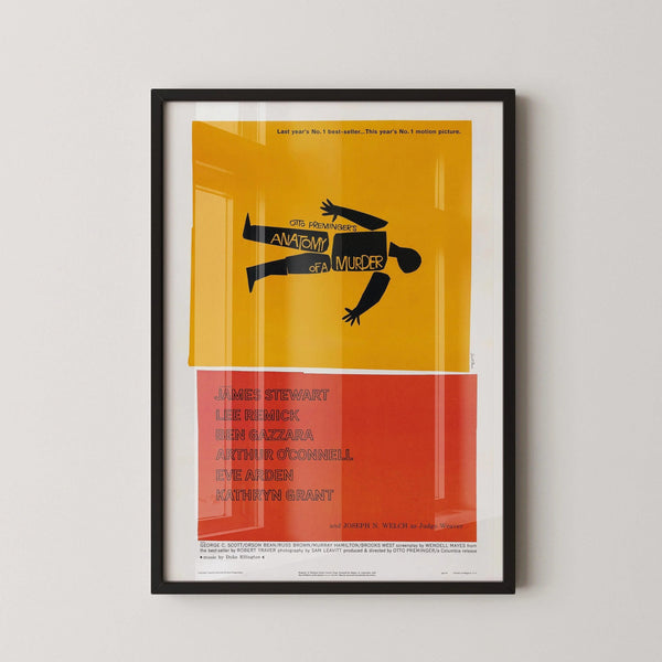 Saul Bass — Anatomy of a Murder (1959) | Vintage Movie Poster Print