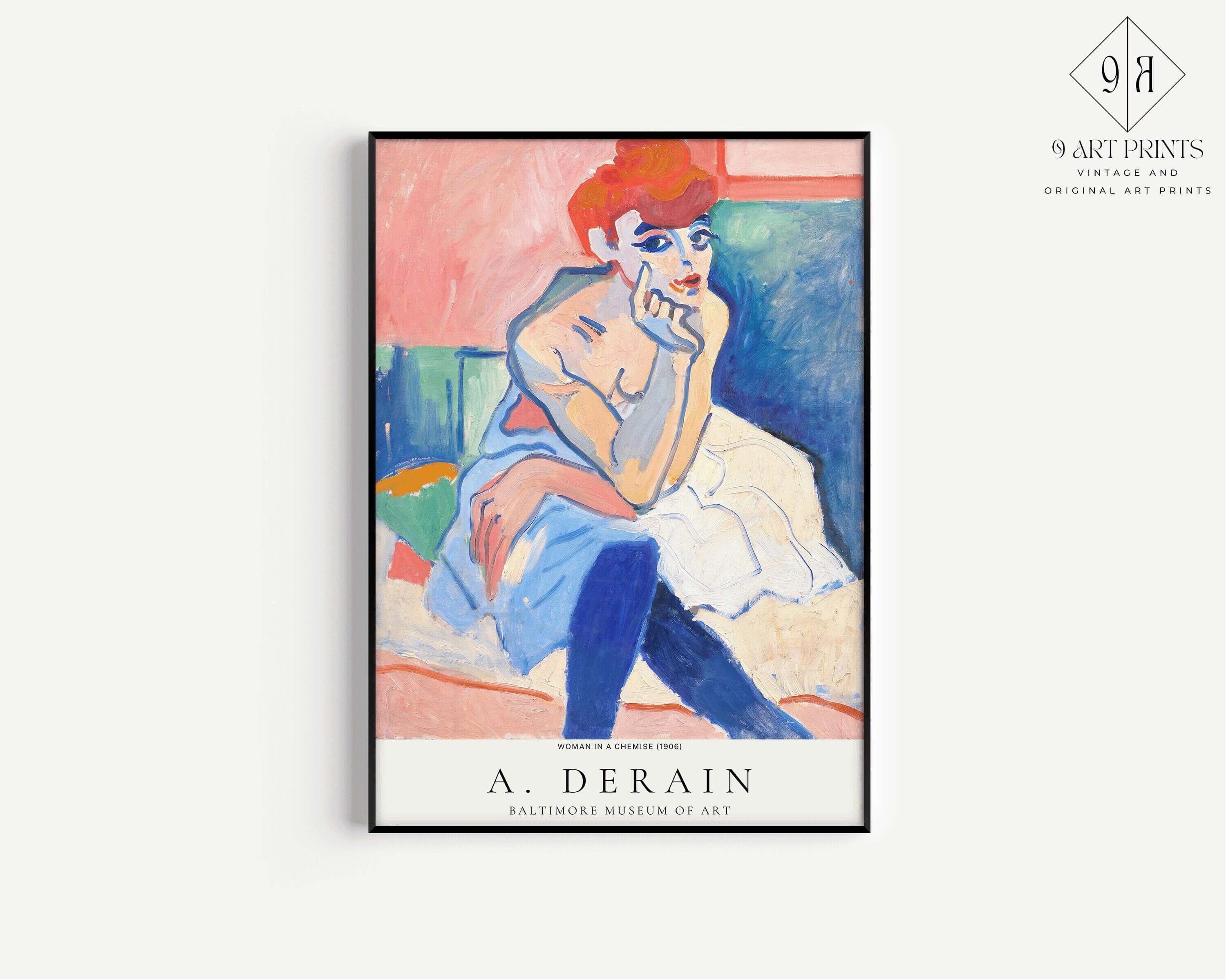 Andre Derain - Woman in a Chemise | Famous Fauvist Art (available framed or unframed) - 9ArtPrints