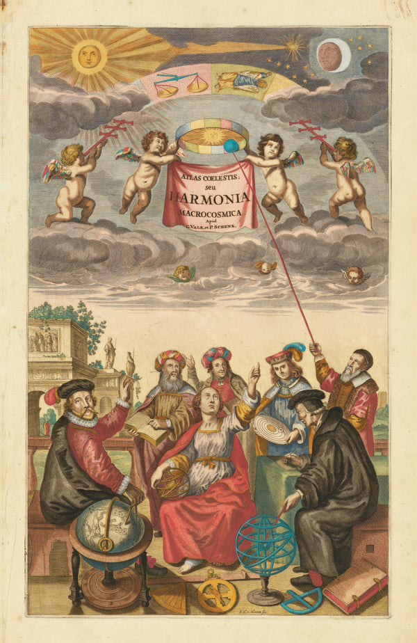 Andreas Cellarius — Atlas Coelestis, seu Harmonia Macrocosmica (Title Page) | Celestial Map Print